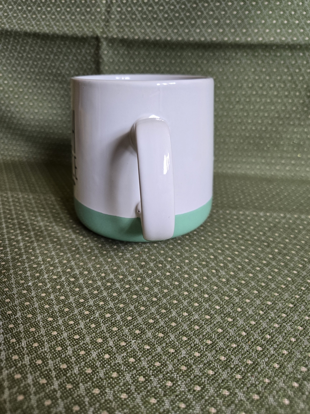'Punch Today in the Face' Ceramic Mug with Mint Green Wide Bottom - Picture 3 of 8